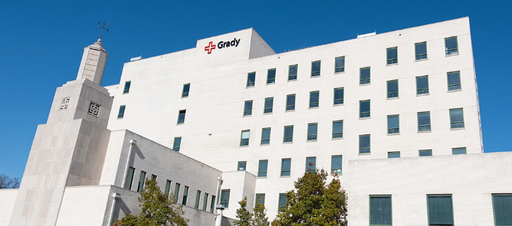 Grady Hospital building from outside